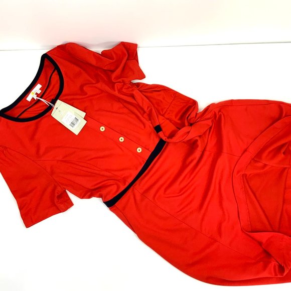 NWT Boden Maria Red Ponte  Knit Dress Career Size 10 - Picture 15 of 16